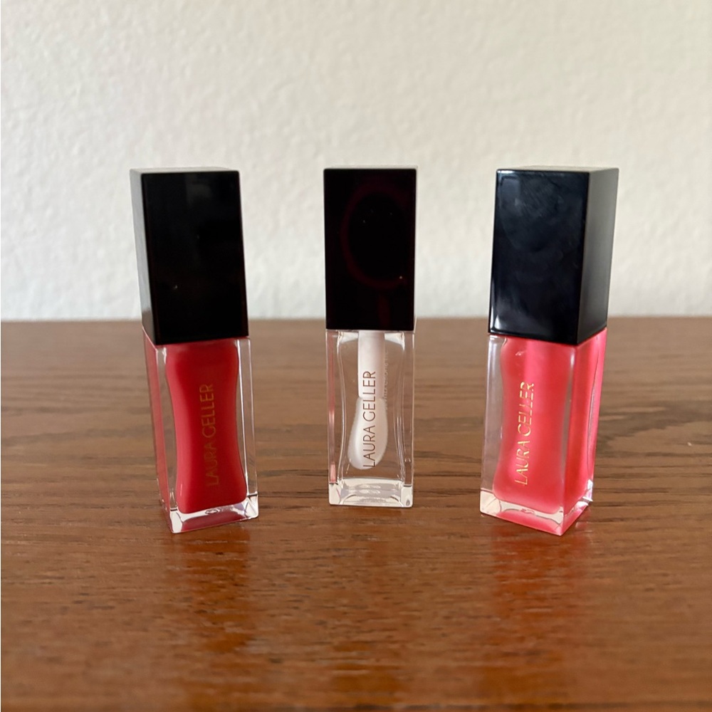 LAURA GELLER FINE SHINE LIP OILS DUO LOT OF 3